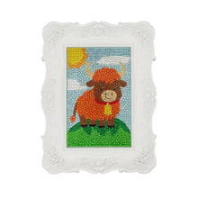 Load image into Gallery viewer, Cow Framed Gem Art
