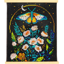 Load image into Gallery viewer, Midnight Botanical Rolled Canvas Gem Art
