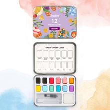 Load image into Gallery viewer, Dessert Pocket Watercolor Set &amp; Brush
