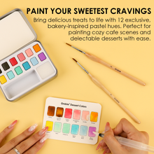 Load image into Gallery viewer, Dessert Pocket Watercolor Set &amp; Brush
