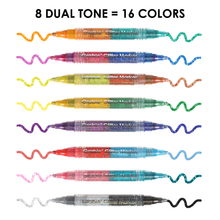 Load image into Gallery viewer, Dual Tone Glitter Acrylic Paint Marker Set
