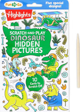 Load image into Gallery viewer, Dinosaur Scratch-and-Play Hidden Pictures
