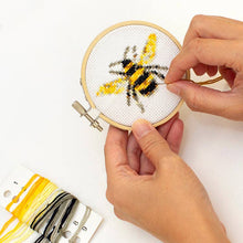 Load image into Gallery viewer, Bee Mini Cross Stitch Kit
