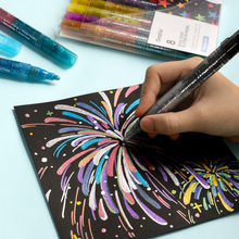 Load image into Gallery viewer, Dual Tone Glitter Acrylic Paint Marker Set
