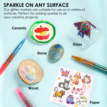 Load image into Gallery viewer, Dual Tone Glitter Acrylic Paint Marker Set
