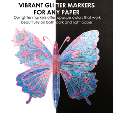 Load image into Gallery viewer, Dual Tone Glitter Acrylic Paint Marker Set
