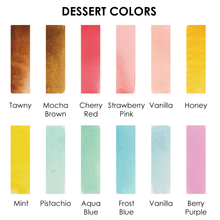 Load image into Gallery viewer, Dessert Pocket Watercolor Set &amp; Brush
