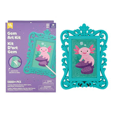 Load image into Gallery viewer, Axolotl Framed Gem Art
