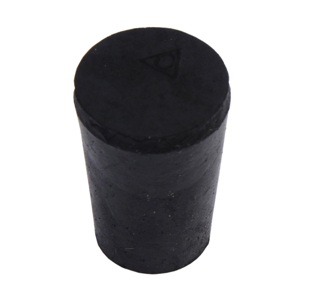 Rubber Stopper, 1-hole, #0