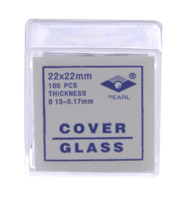 Coverslips, glass, 100pk